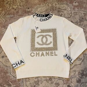 Chanel Brand New With Tags White Sweater